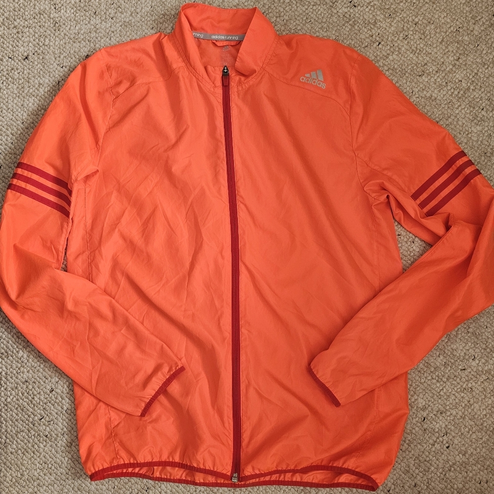 Adidas Response Windbreaker Wind Running Men's Jacket Orange Small